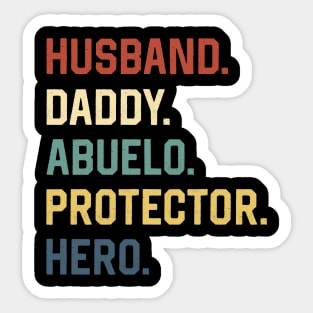 Fathers Day Shirt  Husband Daddy Abuelo Protector Hero Gift Sticker